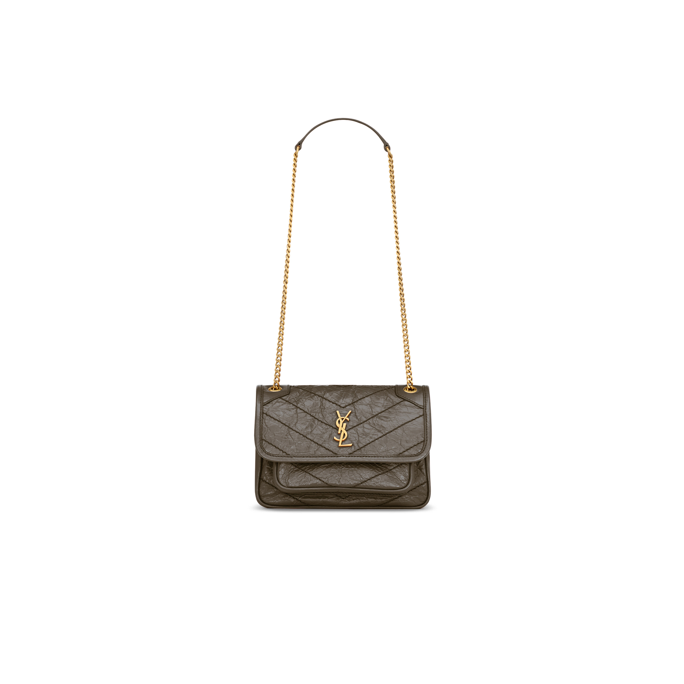 YSL NIKI MINI IN VINTAGE LEATHER 8460870EN073212 (18*12.5*5cm)